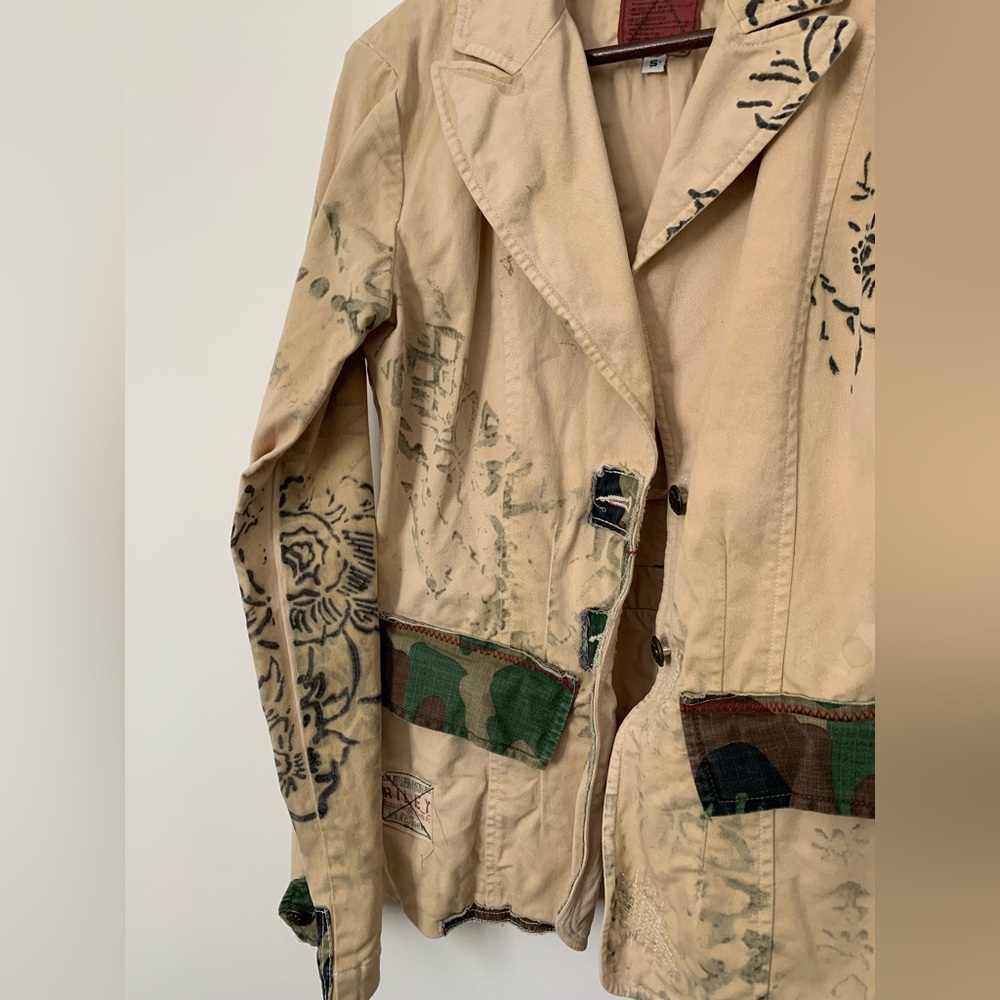 Ripley U.S.R.C Embroidered Utility Jacket Patchwork Print Size S - Picture 8 of 12
